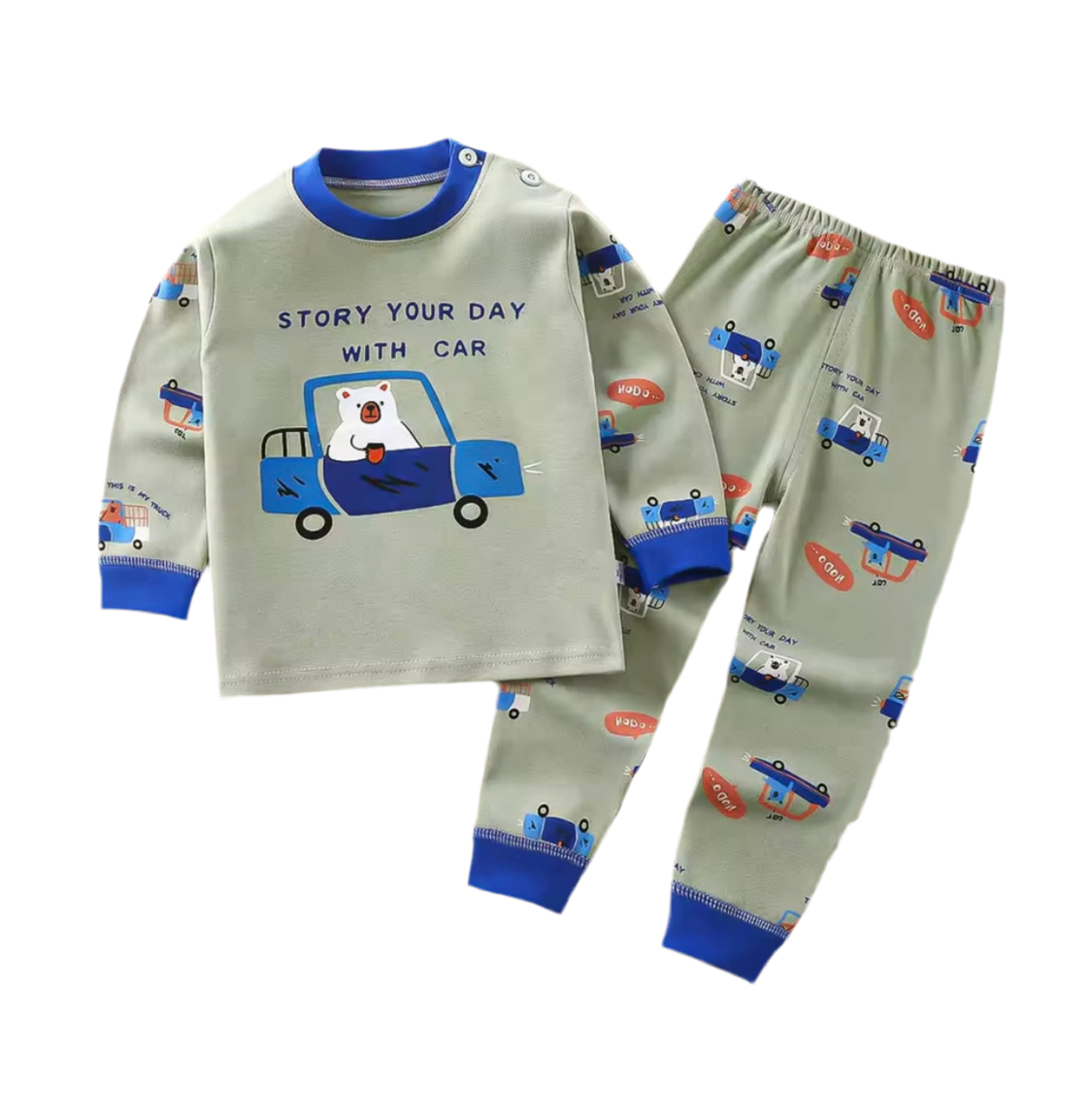 Kids Cotton Pajama Set – Long Sleeve Sleepwear for Boys & Girls