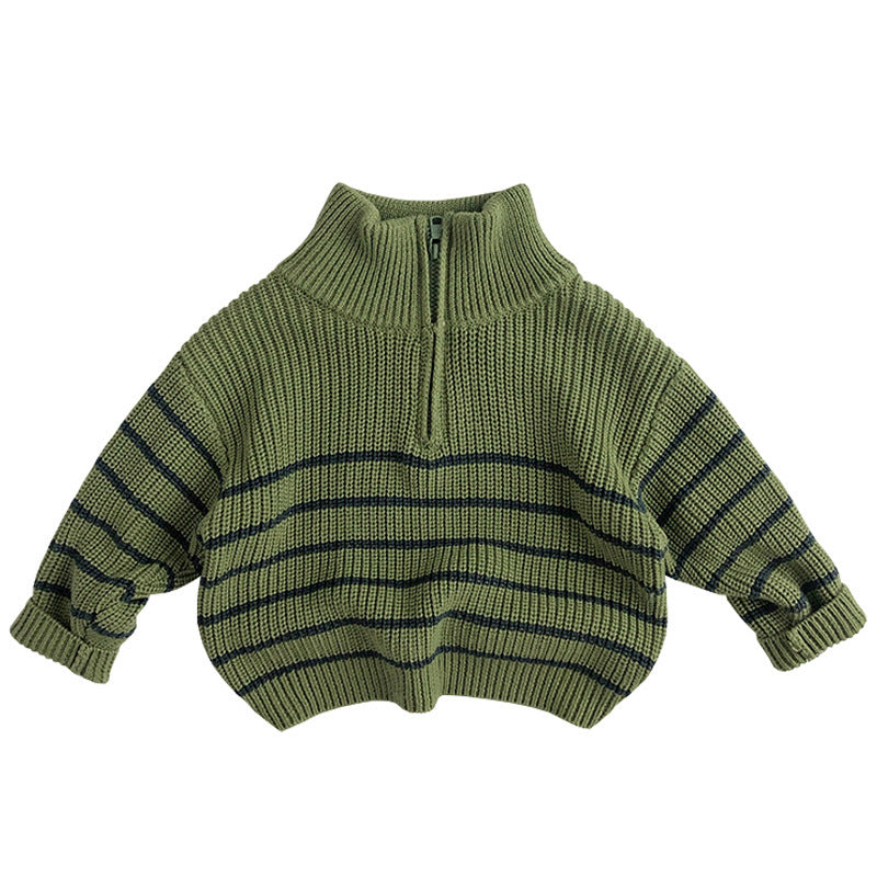 Unisex Half Zipper Pullover Sweater