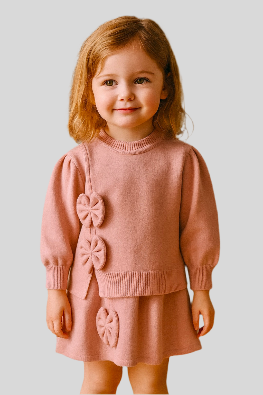 Toddler Girls Winter Sweater & Skirt Set – Sweet Knitwear Outfit