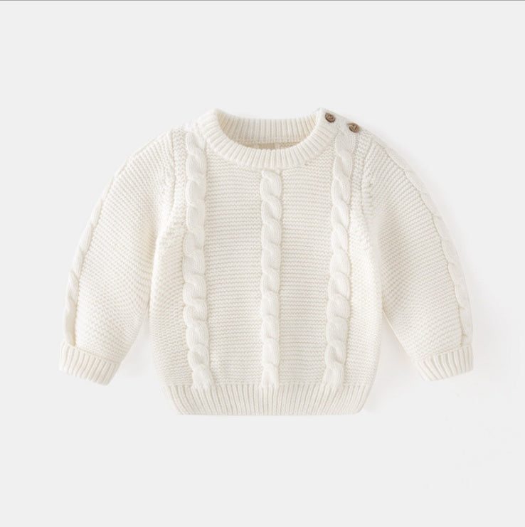Baby Cotton Knitted Sweater – Long Sleeve Spring & Autumn Pullover