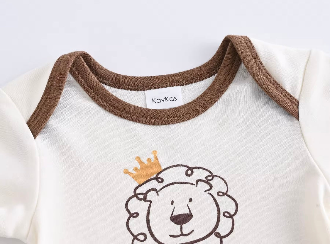 3-Pack Baby Bodysuits – 100% Cotton | Soft & Breathable | Sizes 3M–12M for Boys & Girls