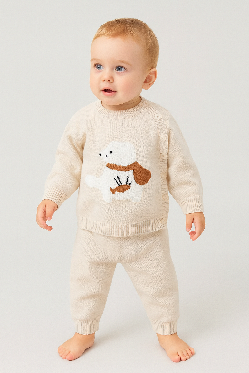 Children’s Knitted Sweater Set – Soft Cotton Comfort for Little Ones