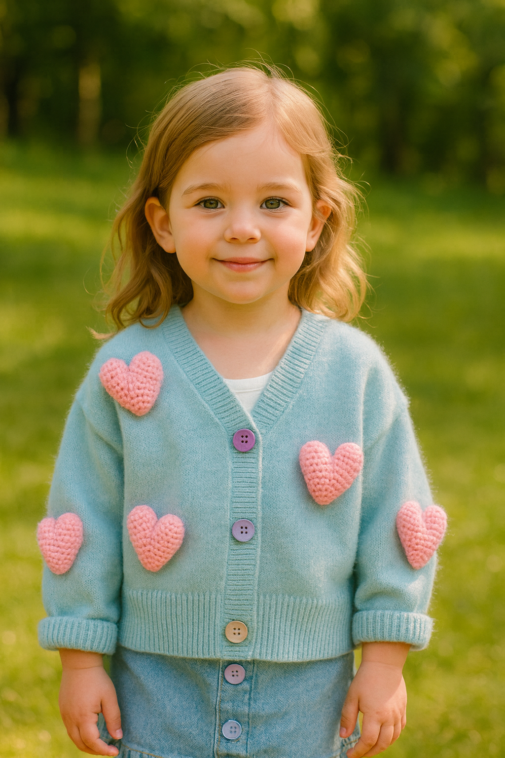 Children’s Love Heart Knitted Cardigan