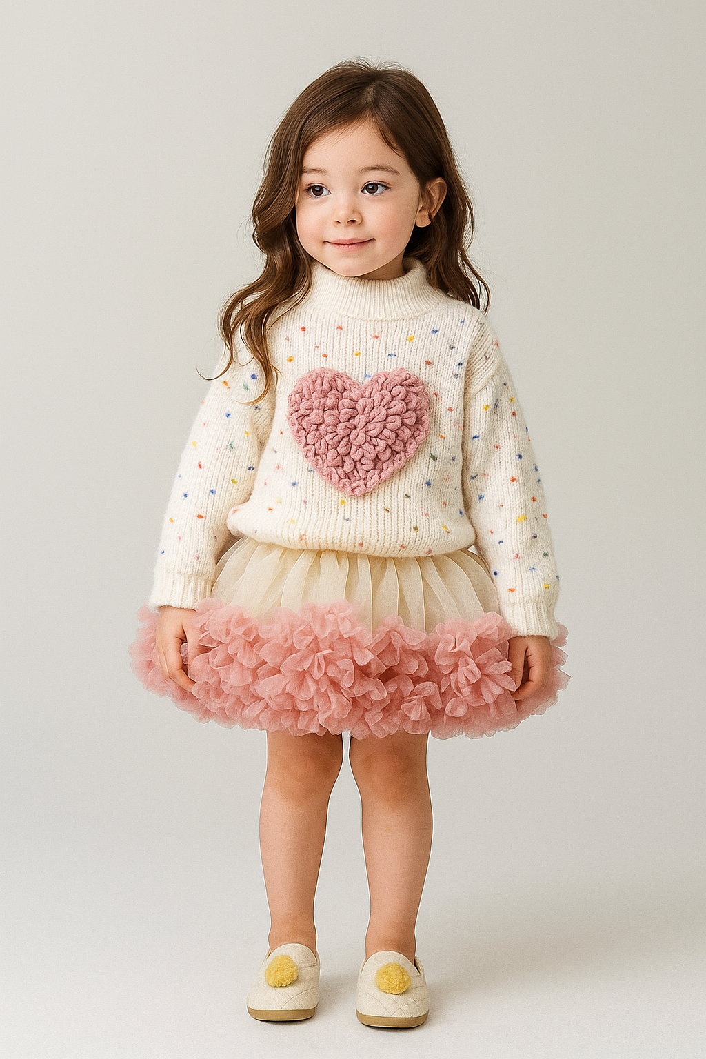 Girls 2-Piece Sweater & Skirt Set – Autumn Collection