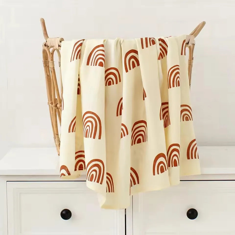 Forest Animals Bamboo Cotton Swaddle Blanket – 120 × 120 cm