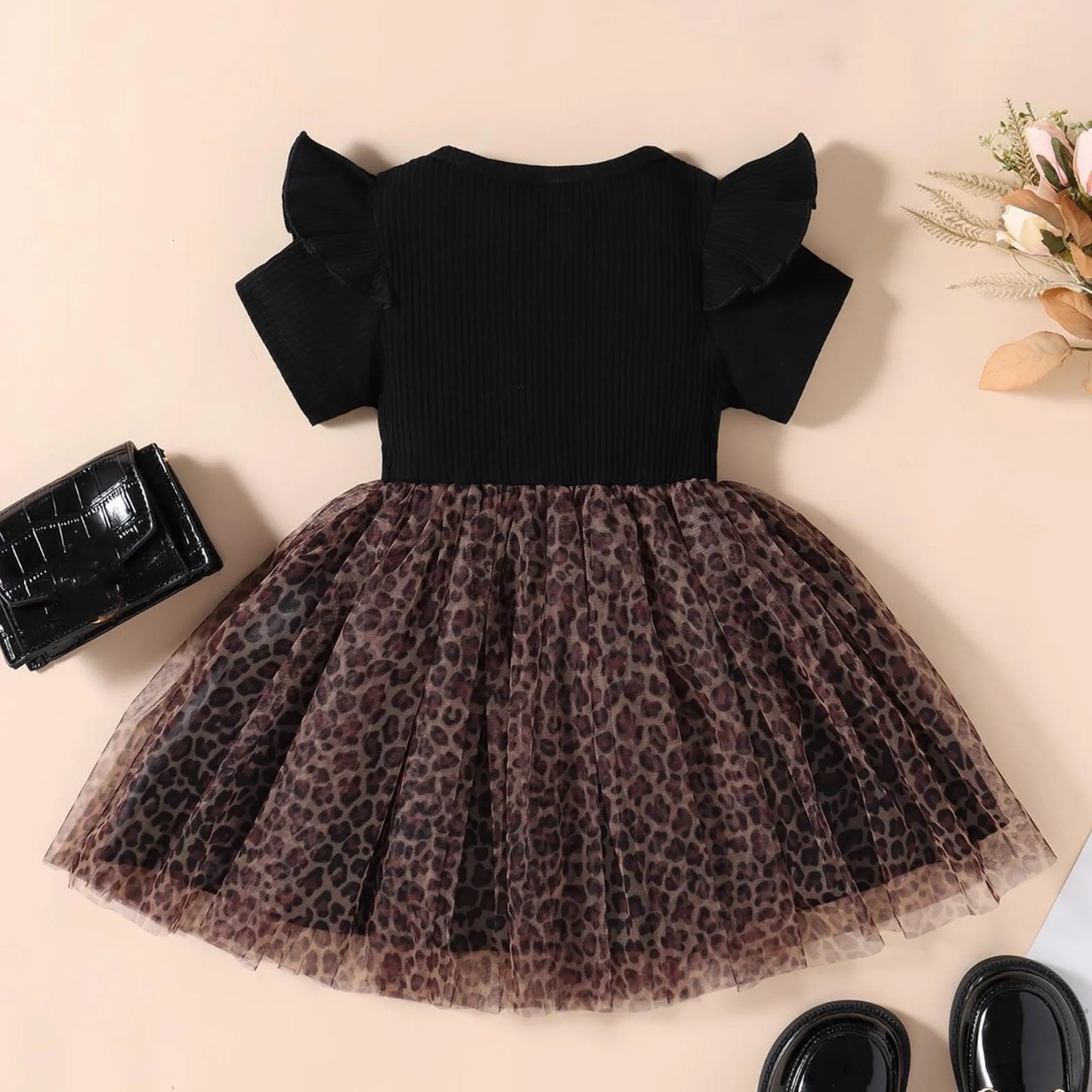 Girls Elegant Retro Summer Party Dress with Bows & Wings