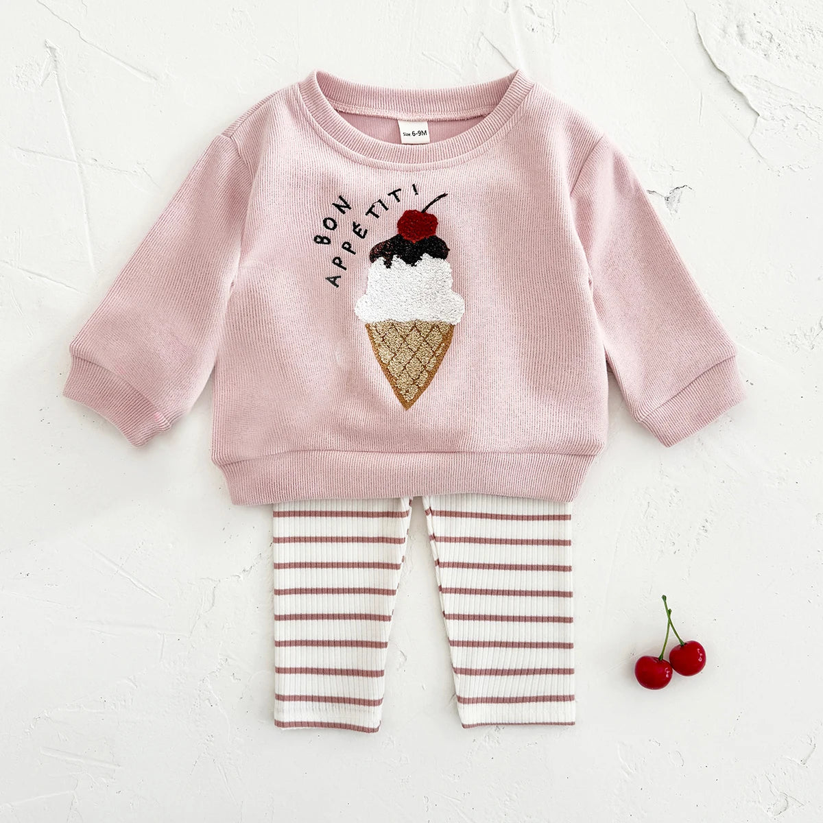 Toddler Girl Clothes – 2Pcs Pink Outfit Set (Top + Pants)