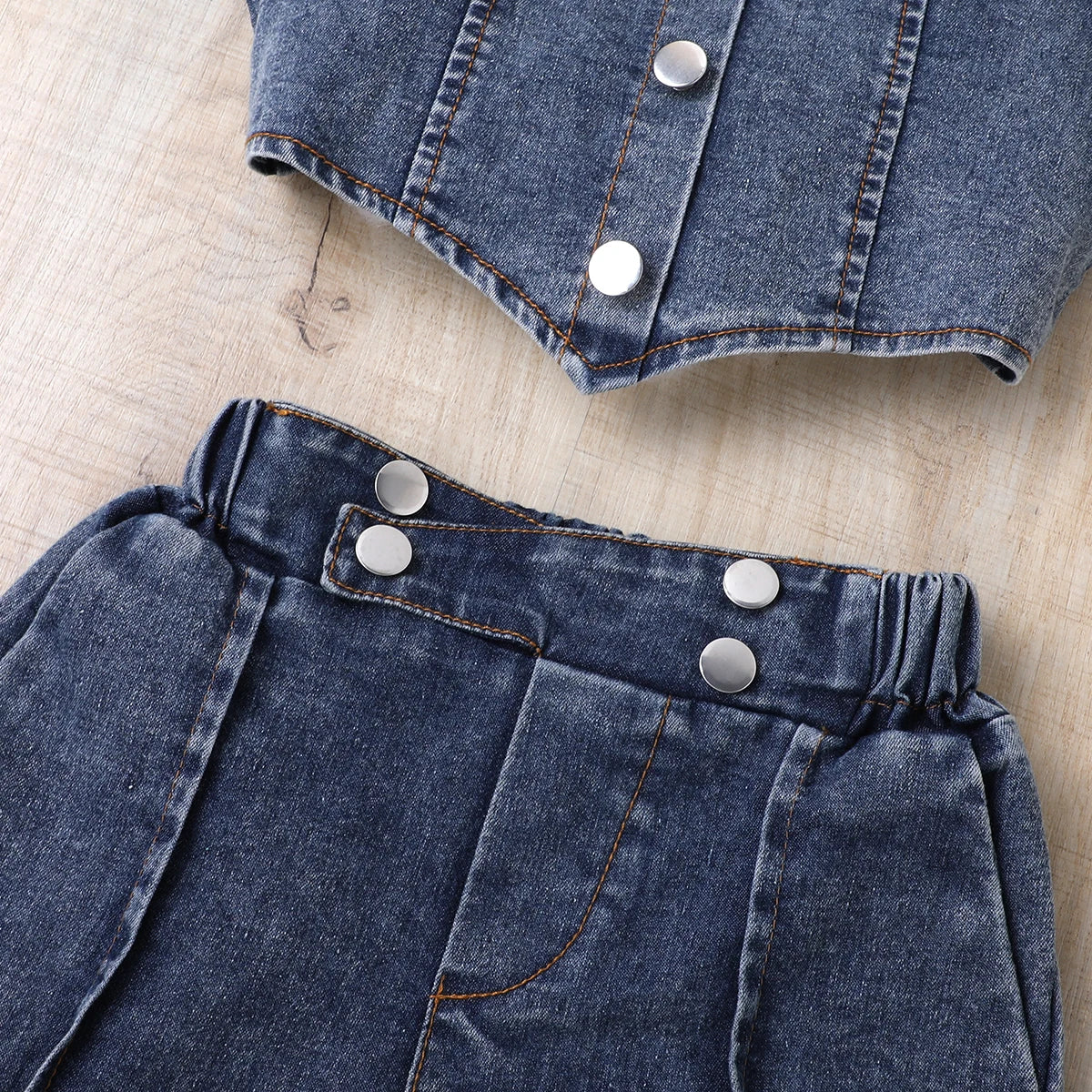 Stylish Denim Suit for Girls (Ages 3–7Y)