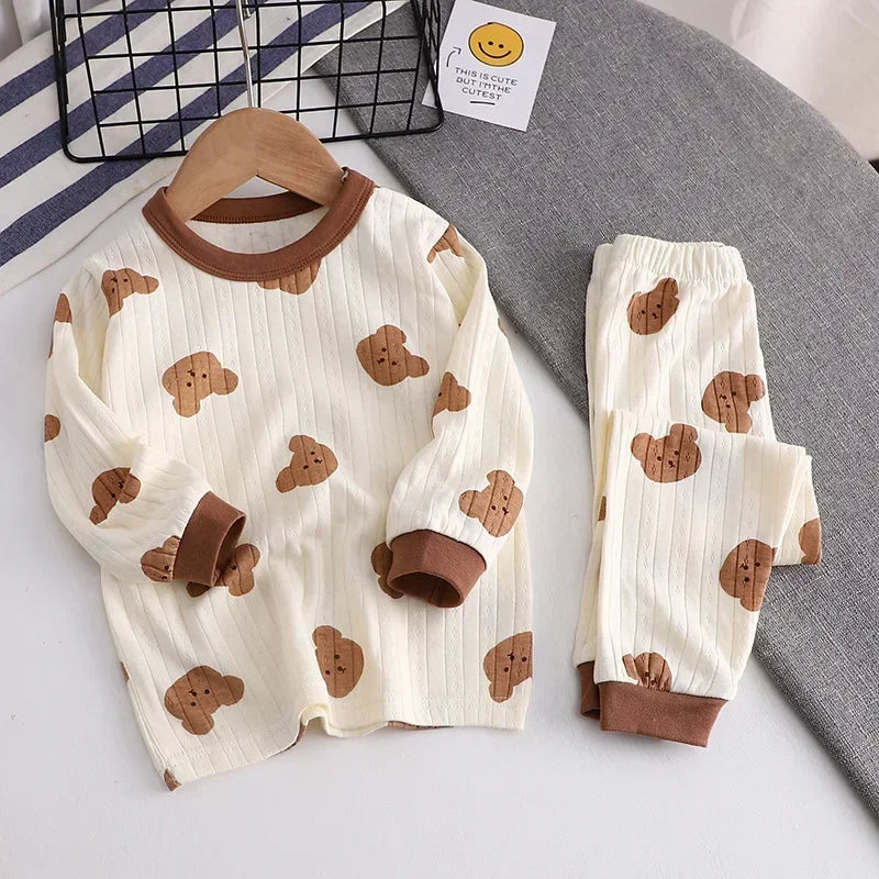 Children’s 2-Piece Cartoon Pajama Set – Spring & Autumn