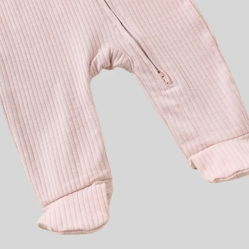 Newborn Zip-Up Jumpsuit – Soft Cotton Baby Romper