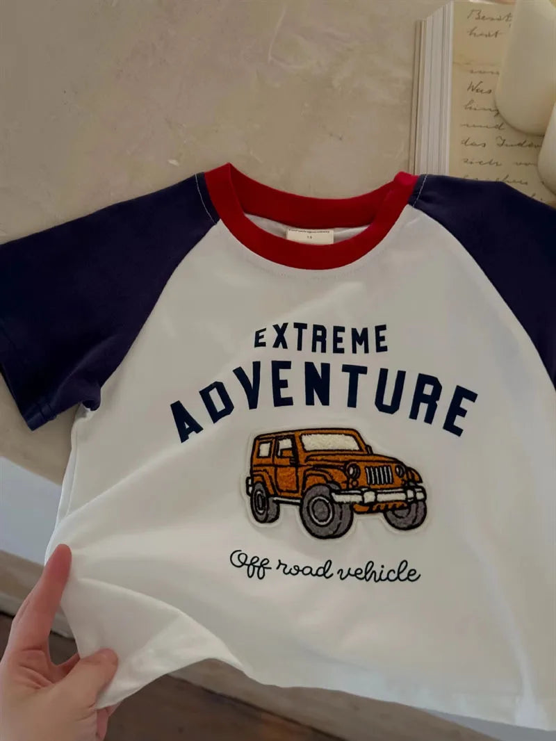 Pure Cotton Cartoon Boys T-shirt – Summer
