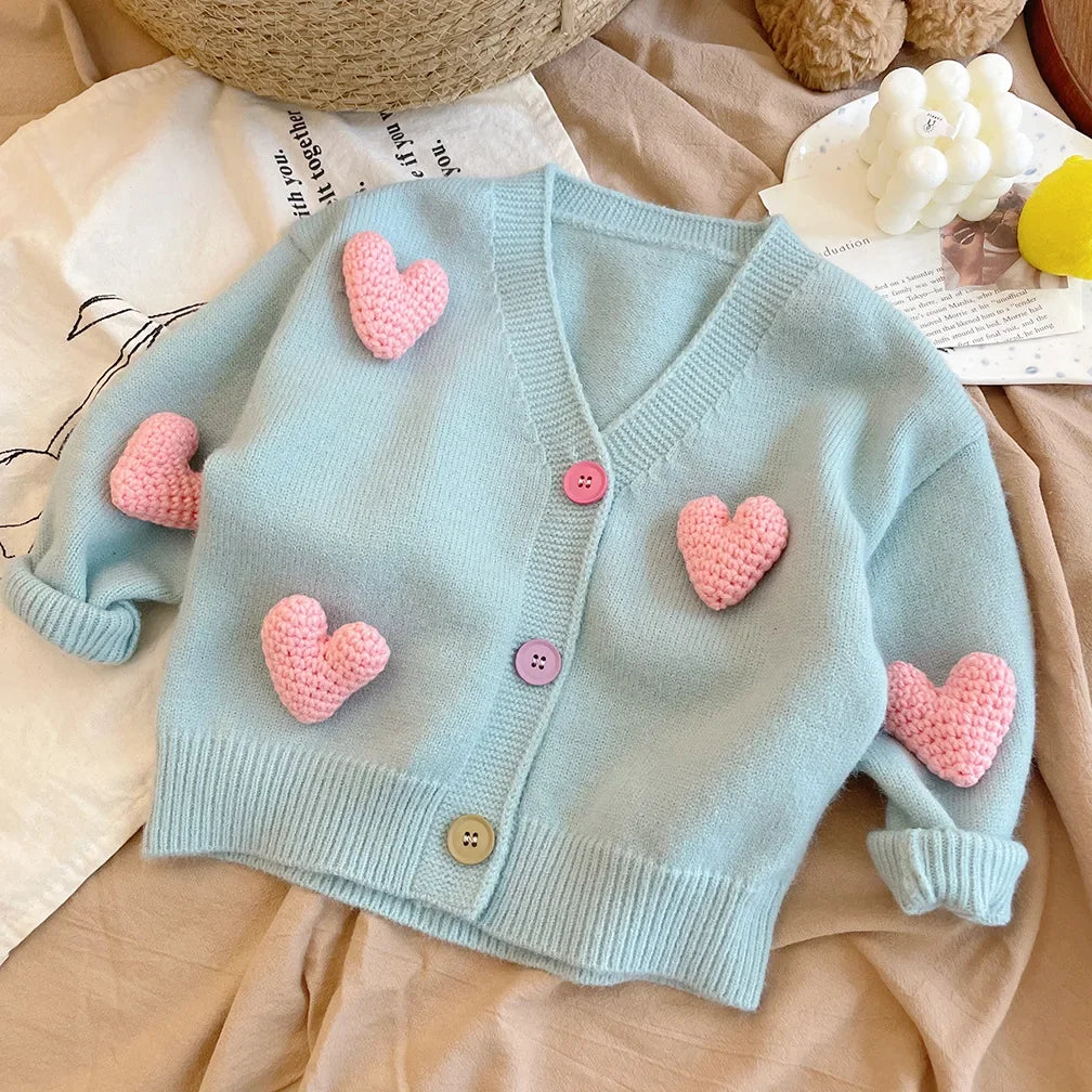Children’s Love Heart Knitted Cardigan