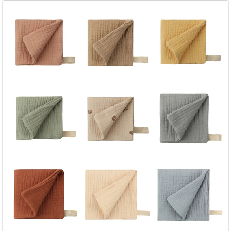 5PC Baby Muslin Cotton Towels – Soft Newborn Washcloths