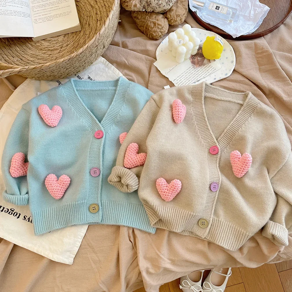 Children’s Love Heart Knitted Cardigan
