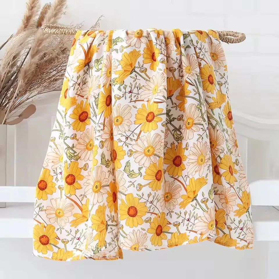Forest Animals Bamboo Cotton Swaddle Blanket – 120 × 120 cm