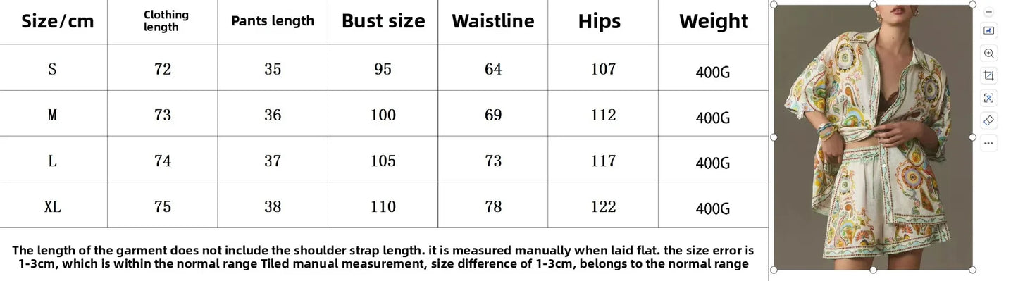 Elegant High Waist Floral Print Top & Shorts – Summer Casual Outfit