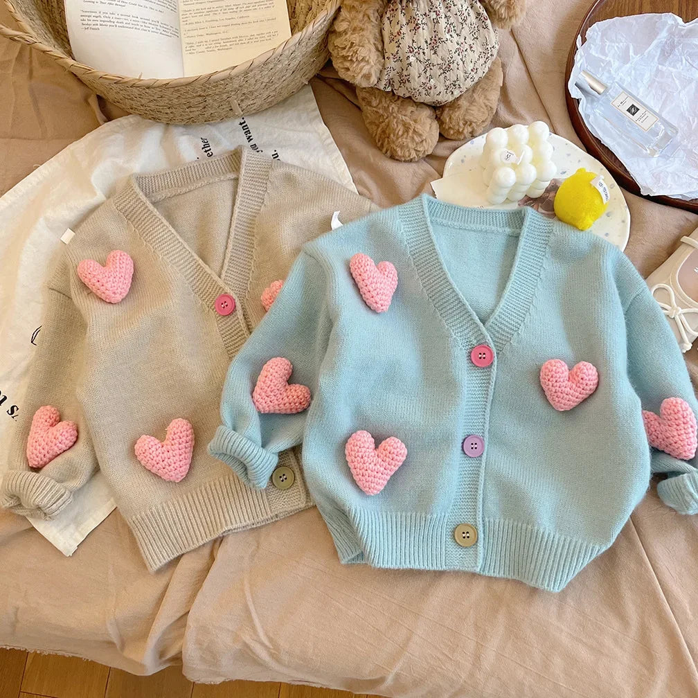 Children’s Love Heart Knitted Cardigan