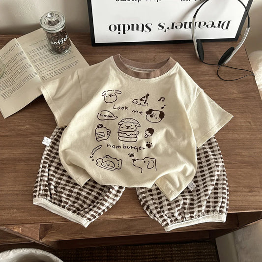 Children’s Plaid Two-Piece Summer Set