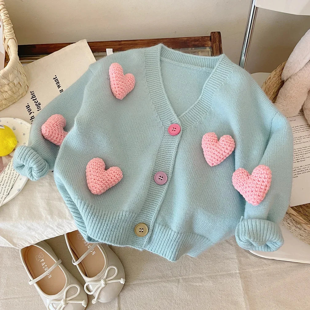Children’s Love Heart Knitted Cardigan