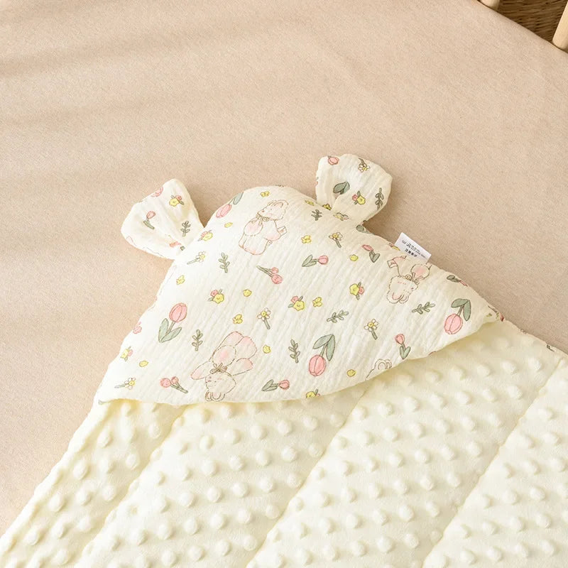 Newborn Baby Fleece Blanket – Soft Floral Design