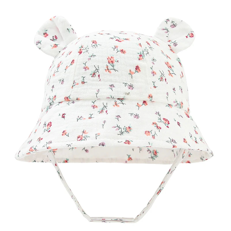 Baby Floral Muslin Cotton Bucket Hat