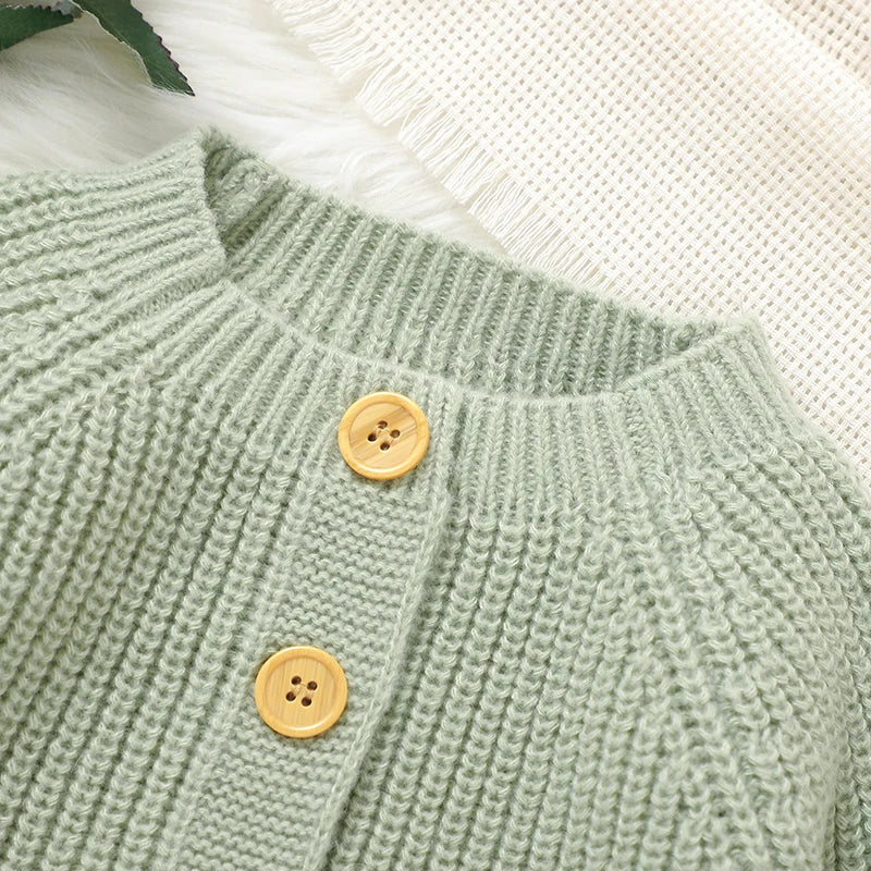 Baby & Toddler Knitted Cardigan – Hedgehog & Rainbow Design