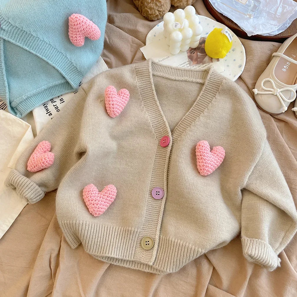 Children’s Love Heart Knitted Cardigan