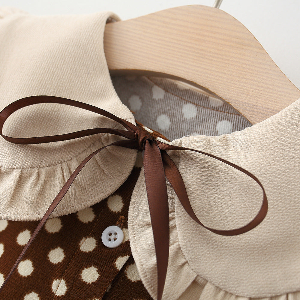 Polka Dot Doll Collar Dress