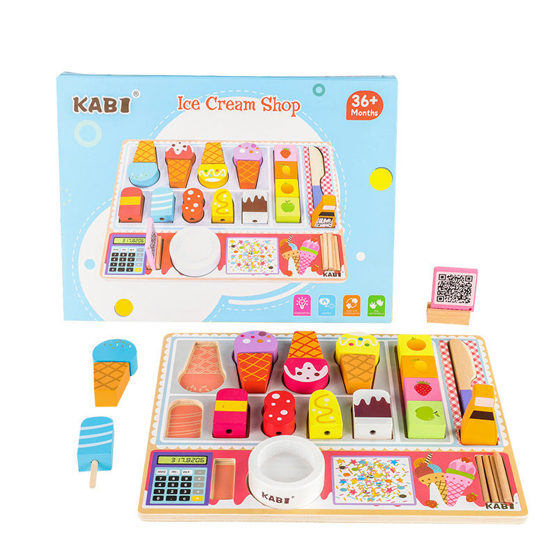 Ice Cream Candy Shop Set – Pretend Play Wooden Toy