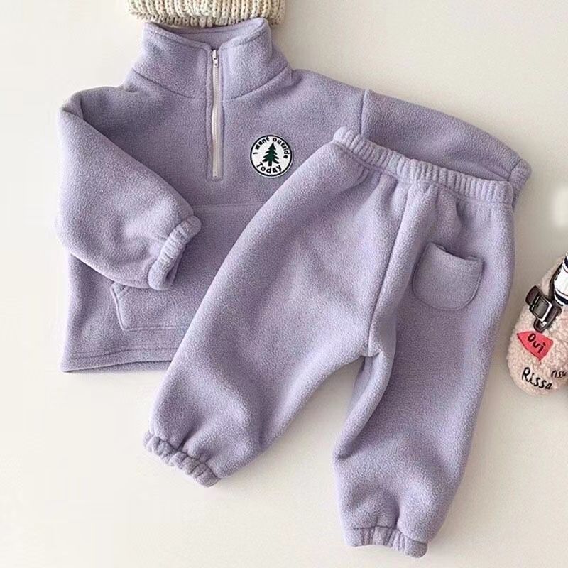 Fleece-Lined Two-Piece Sweater Set