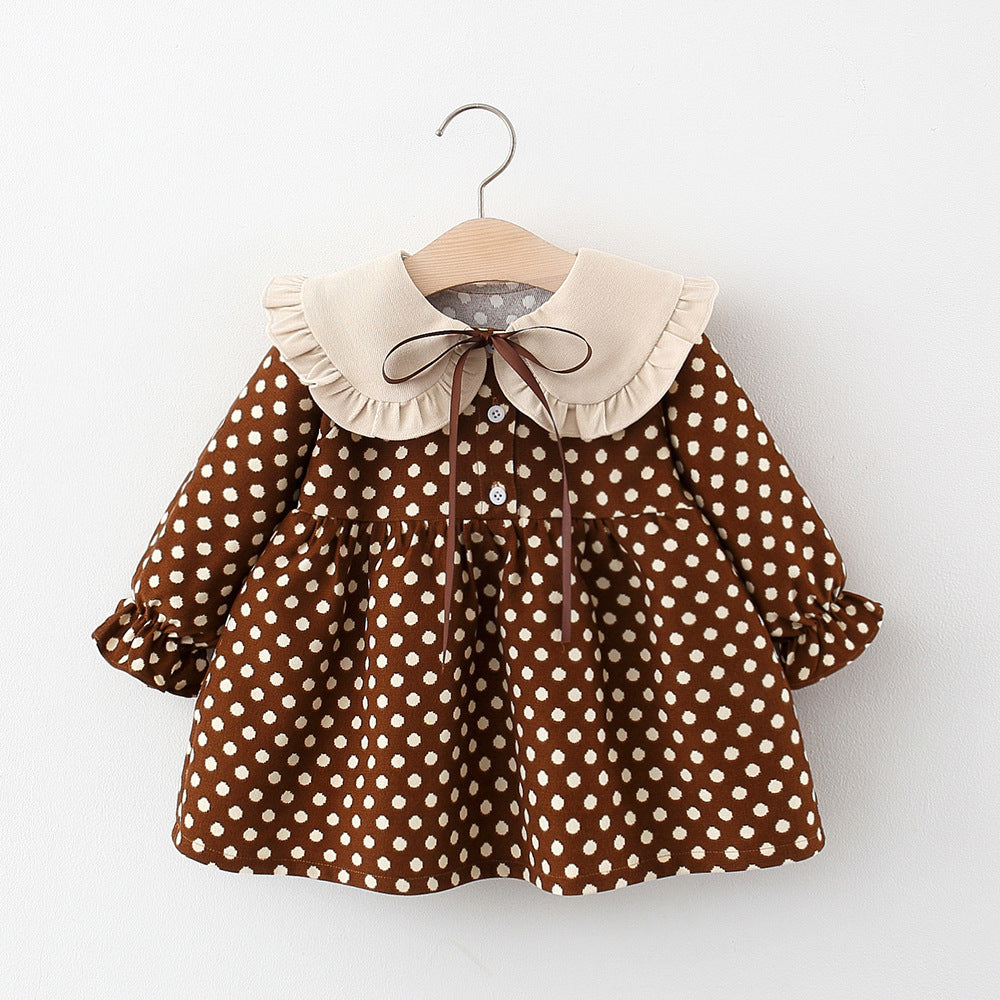 Polka Dot Doll Collar Dress