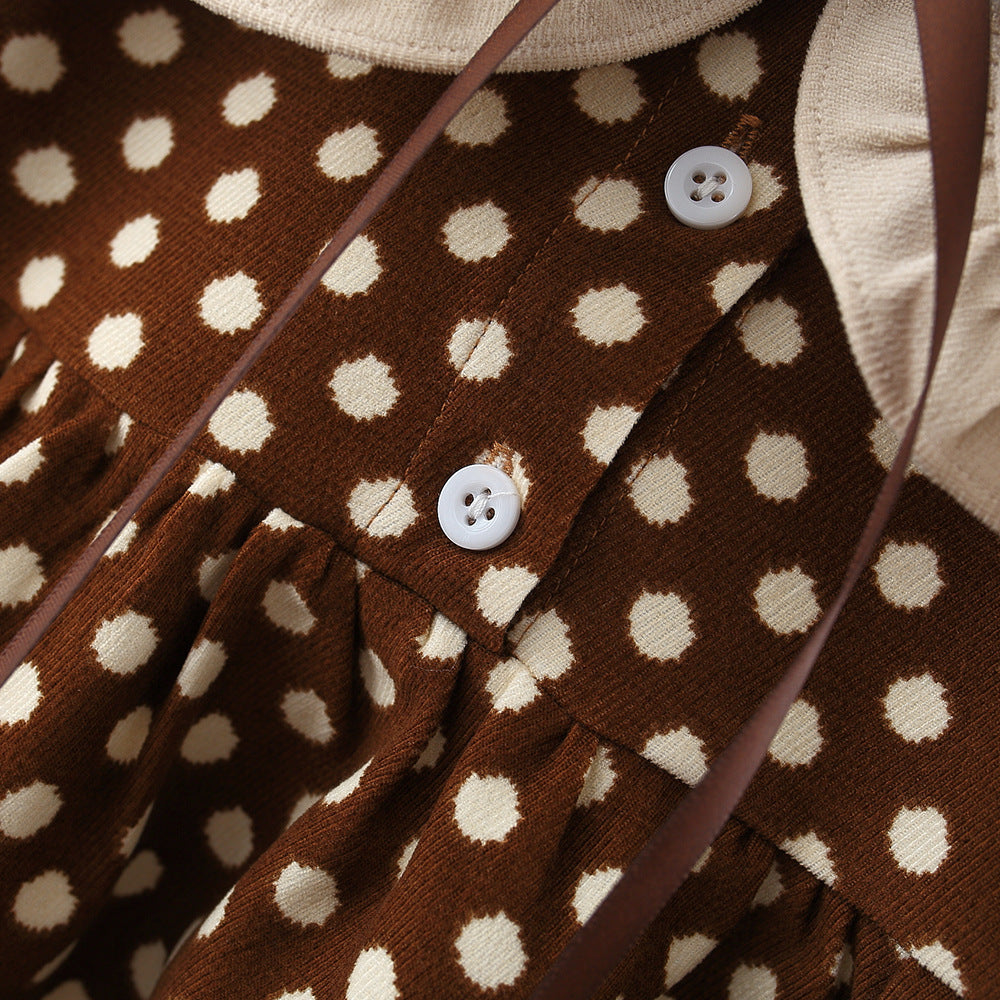 Polka Dot Doll Collar Dress