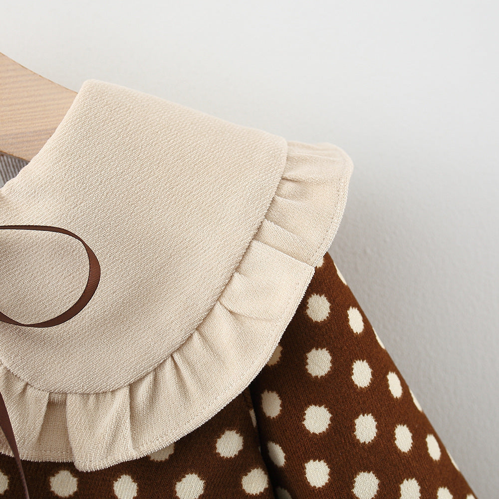 Polka Dot Doll Collar Dress