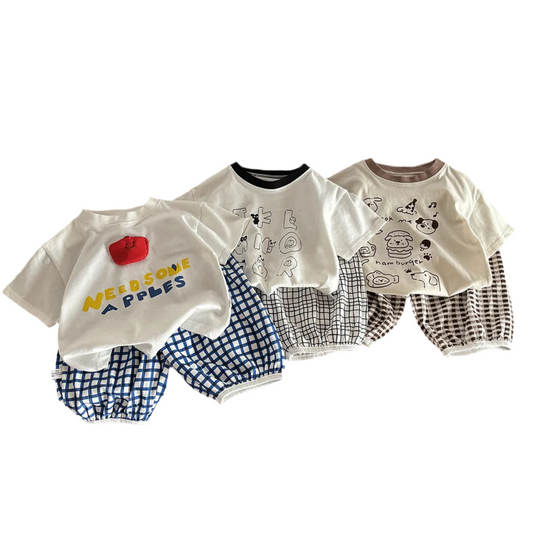 Children’s Plaid Two-Piece Summer Set