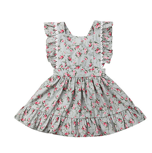 Floral Ruffle Cotton Suit– Dress or Romper Set for Babies & Girls
