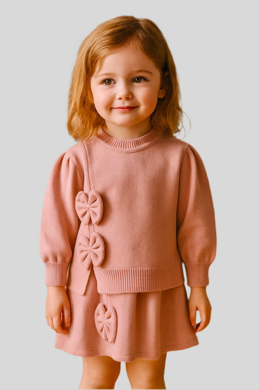 Toddler Girls Winter Sweater & Skirt Set – Sweet Knitwear Outfit
