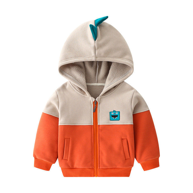 Boys’ Cozy Hooded Fleece Sweater – Soft Cotton Warmth