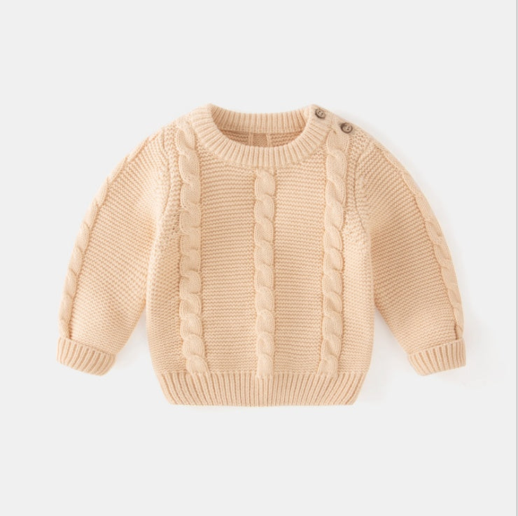 Baby Cotton Knitted Sweater – Long Sleeve Spring & Autumn Pullover