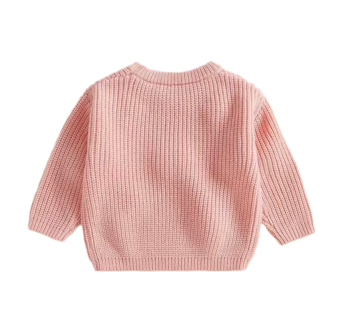 Toddler Girl Warm Knit Sweater with 3D Bow – Cozy Winter Crewneck