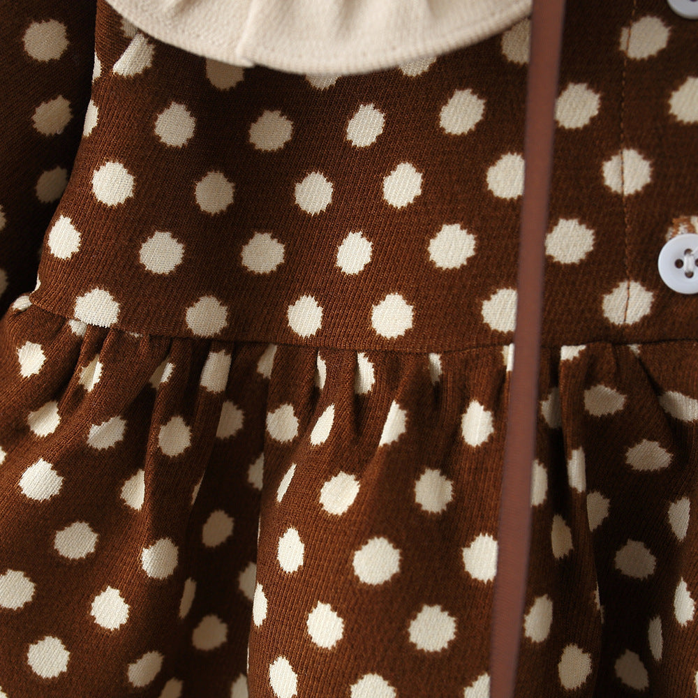 Polka Dot Doll Collar Dress