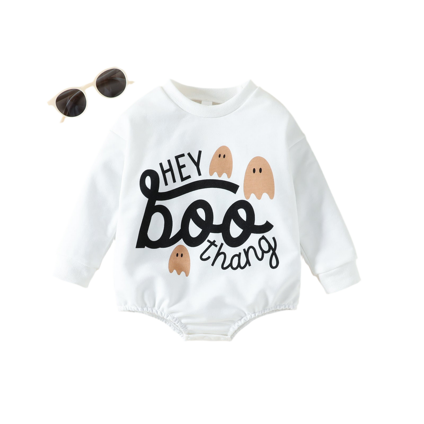 Halloween Baby Romper – Cartoon & Alphabet Print (Unisex)