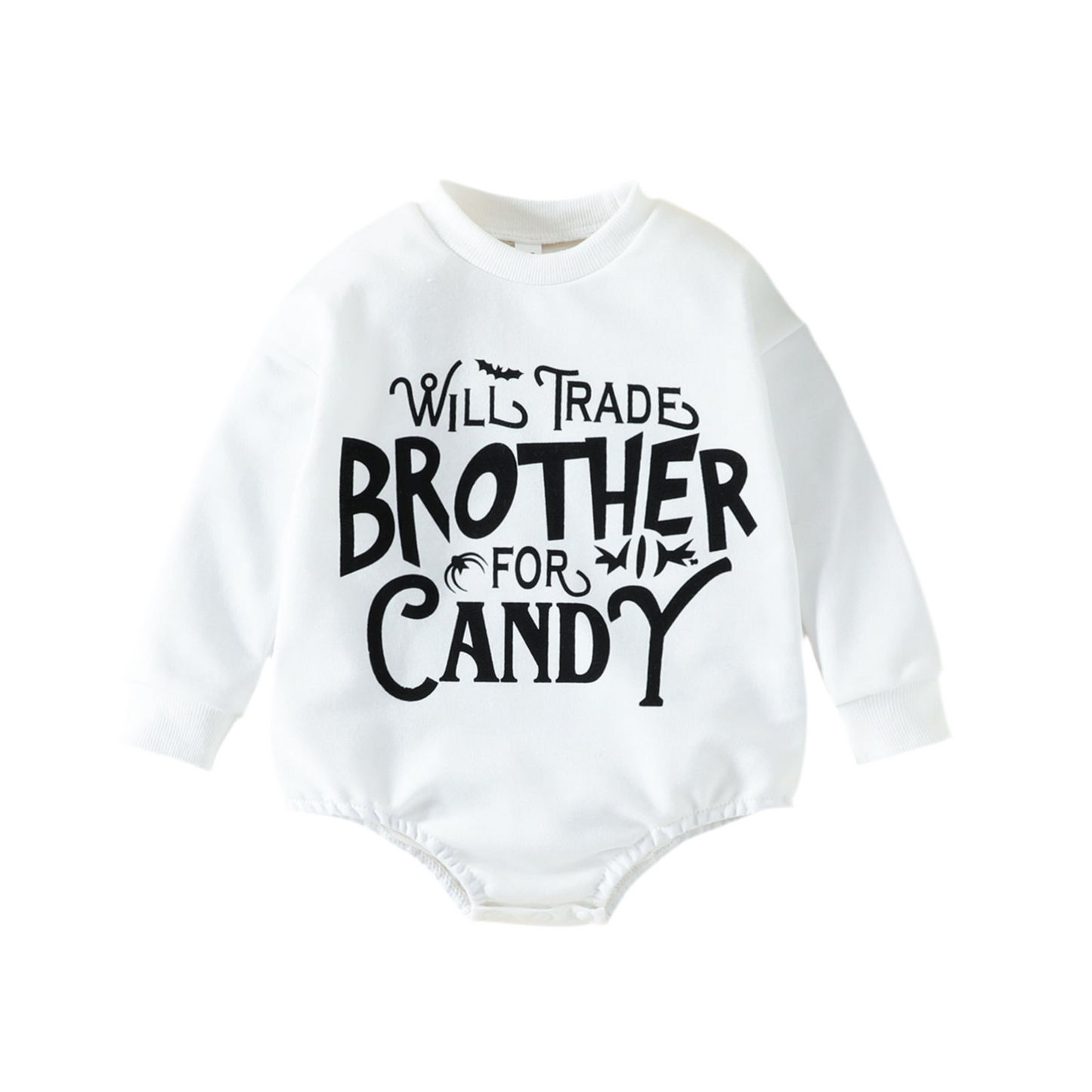 Halloween Baby Romper – Cartoon & Alphabet Print (Unisex)