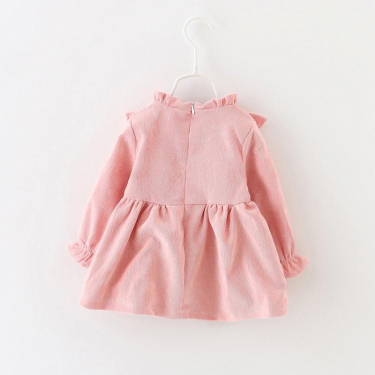 Girls’ V-Neck Corduroy Dress – Spring Casual Style