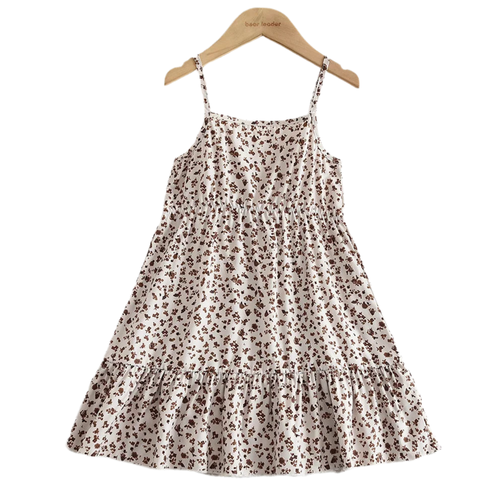 Girls Autumn Jacket + Floral Dress Set (3–7Y)
