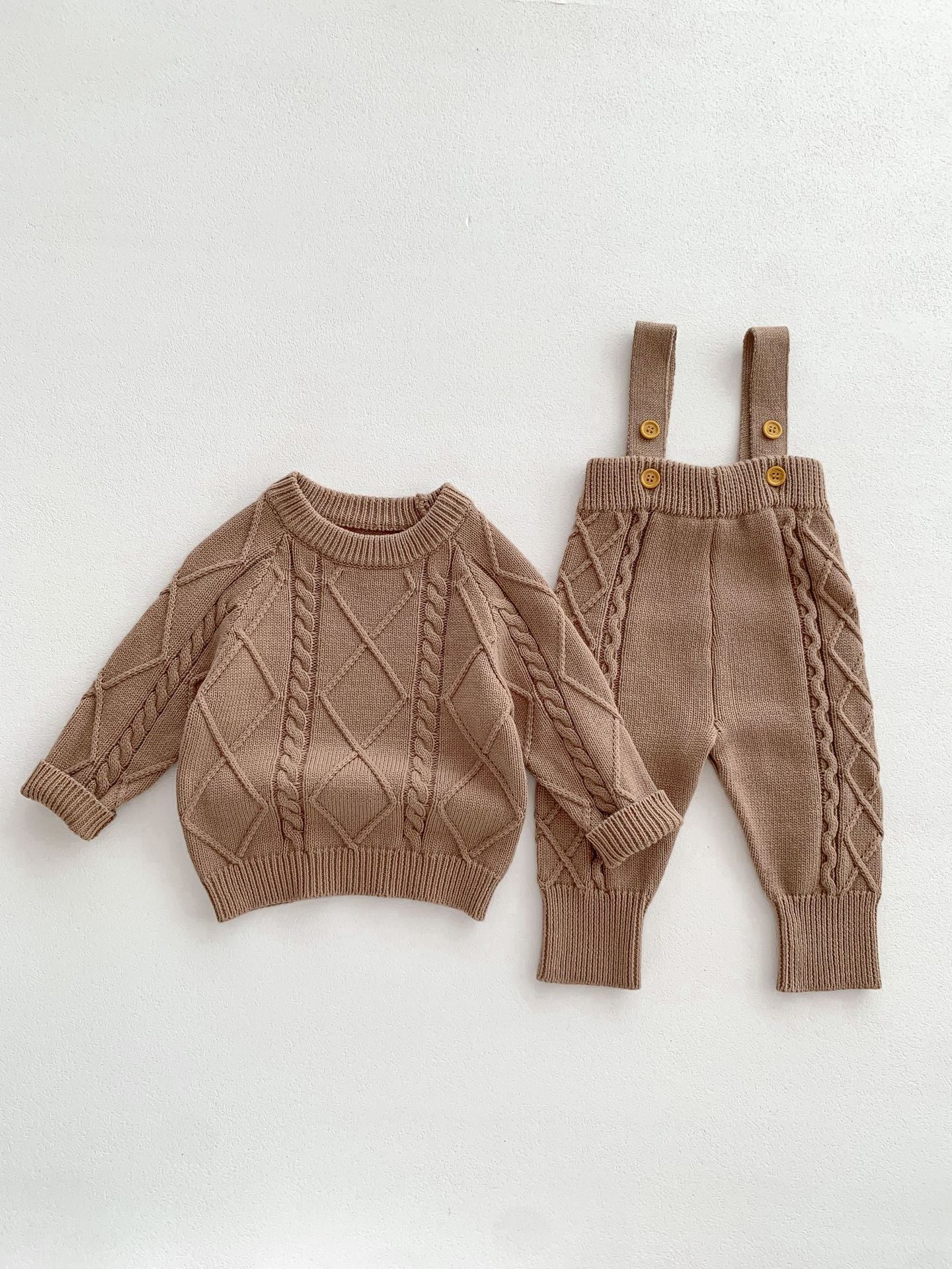 Baby Autumn & Winter Knitted Sweater or Jumpsuit – Neutral Unisex Style