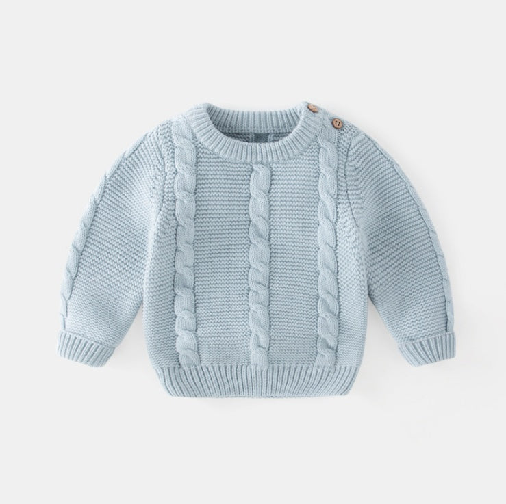 Baby Cotton Knitted Sweater – Long Sleeve Spring & Autumn Pullover