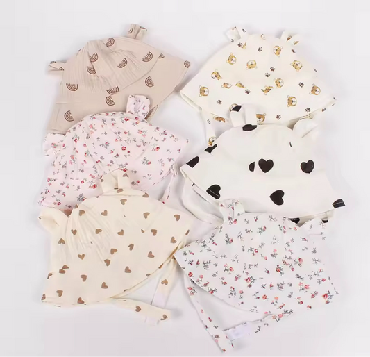 Baby Floral Muslin Cotton Bucket Hat