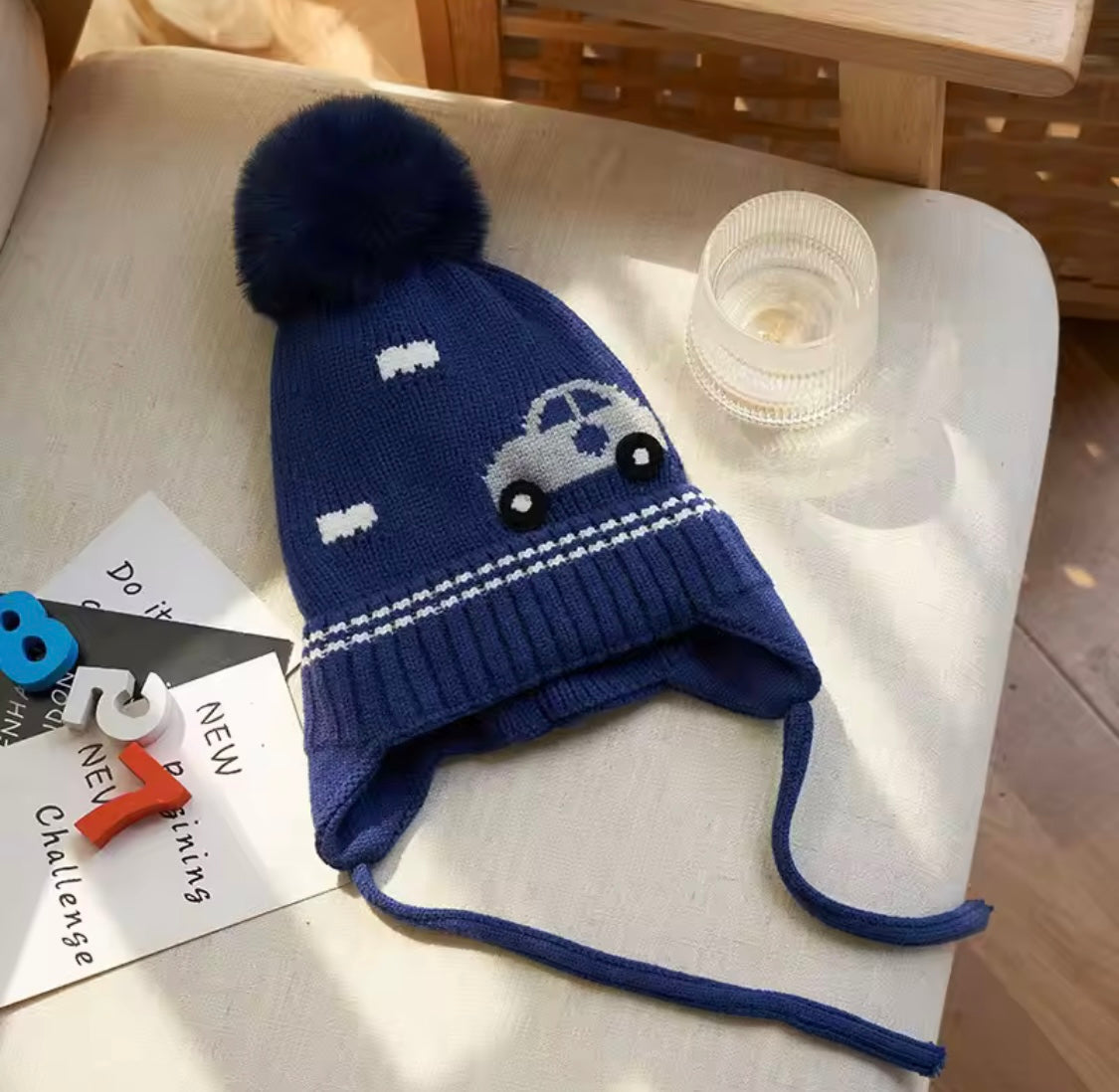 Winter Baby Boy Knitted Hat with Earflaps – 1-4Y