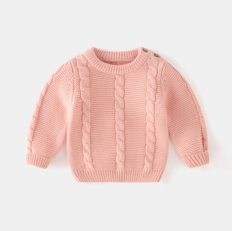 Baby Cotton Knitted Sweater – Long Sleeve Spring & Autumn Pullover