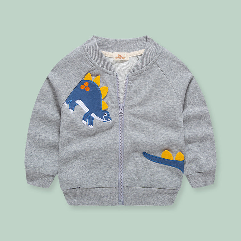 Cartoon Zip-Up Baseball Jacket – Unisex Fit